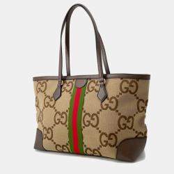 مملوكة مسبقًا Gucci Ophidia Jumbo Gg Medium Tote Bag Sherry Line
