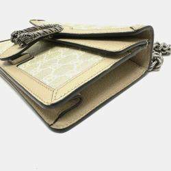 مملوكة مسبقًا Gucci Gg Dionysus Chain Shoulder Bag Supreme Canvas Beige