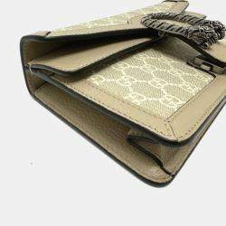 مملوكة مسبقًا Gucci Gg Dionysus Chain Shoulder Bag Supreme Canvas Beige
