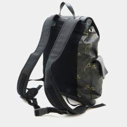 مملوكة مسبقًا حقيبة ظهر غوتشي جي جي سوبرم شيري لاين تايجر بي في سي جلد أسود رمادي