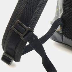 مملوكة مسبقًا حقيبة ظهر غوتشي جي جي سوبرم شيري لاين تايجر بي في سي جلد أسود رمادي