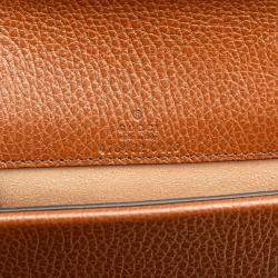 مملوكة مسبقًا Gucci Gg Denim Dionysus Super Mini Bag Crossbody Chain Indigo Blue Brown Leather