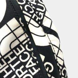 مملوكة مسبقًا حقيبة ظهر غوتشي سوداء وبيضاء وبنية