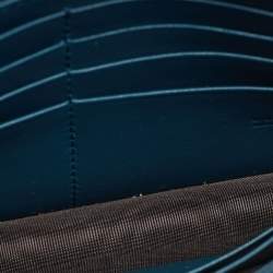 مملوكة مسبقًا Gucci Interlocking G Teal Blue Leather Wallet On Chain