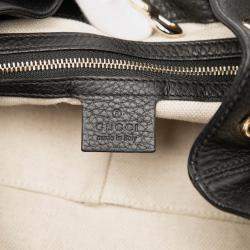 مملوكة مسبقًا حقيبة يد غوتشي سلاسل صوهو جلد سوداء متوسطة