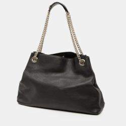 مملوكة مسبقًا حقيبة يد غوتشي سلاسل صوهو جلد سوداء متوسطة