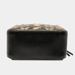 مملوكة مسبقًا Gucci Black Small GG Marmont Matelasse Leather Animalier Backpack