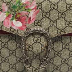 مملوكة مسبقًا حقيبة كتف غوتشي ديونيسوس بلومز قماش GG سوبريم جلد بني قديم/باج صغيرة