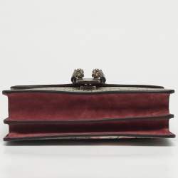 مملوكة مسبقًا حقيبة كتف غوتشي ديونيسوس بلومز قماش GG سوبريم جلد بني قديم/باج صغيرة