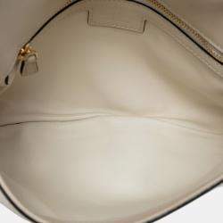 Pre Owned Gucci White Calfskin Blondie Chain Satchel