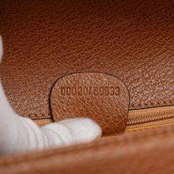 مملوكة مسبقًا حقيبة غوتشي ليلية بامبو جلد بني محبب العجل