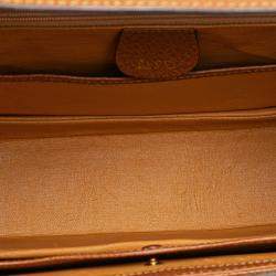 مملوكة مسبقًا حقيبة غوتشي ليلية بامبو جلد بني محبب العجل