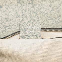 Pre Owned Gucci Large Speckled Leather New Bamboo Top Handle Bag