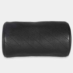 مملوكة مسبقًا حقيبة كتف غوتشي ميني جلد مُبطنة قطريًا سوداء "بلوندي"