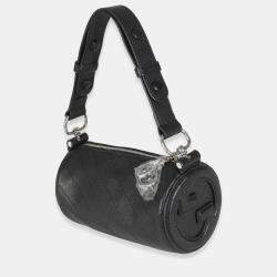 مملوكة مسبقًا حقيبة كتف غوتشي ميني جلد مُبطنة قطريًا سوداء "بلوندي"