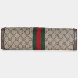 Pre Owned Gucci Beige GG Supreme Web Ophidia GG Small Shoulder Bag