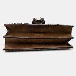 مملوكة مسبقًا Gucci Brown Medium GG Supreme Embroidered Bird and Flowers Dionysus Shoulder Bag