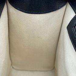 مملوكة مسبقًا حقيبة يد غوتشي توتي 2-واي تطريز مربعات متعددة الألوان/بيج كانفاس جلد صغيرة