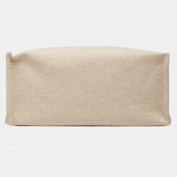 Pre Owned Gucci Brown/Green Medium Canvas Logo Tote