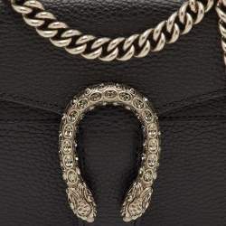 Pre Owned حقيبة كروس غوتشي ديونيسوس صغيرة جداً جلد أسود