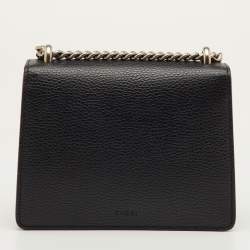 Pre Owned حقيبة كروس غوتشي ديونيسوس صغيرة جداً جلد أسود