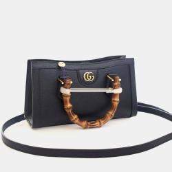 Pre Owned Gucci Small Calfskin Diana Tote Bag