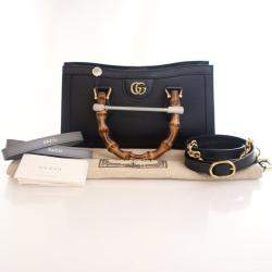 Pre Owned Gucci Small Calfskin Diana Tote Bag