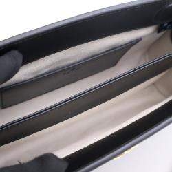 مملوكة مسبقًا Gucci Small Black Calfskin GG Slim Chain Shoulder Bag