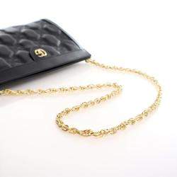مملوكة مسبقًا Gucci Small Black Calfskin GG Slim Chain Shoulder Bag