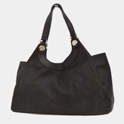 Pre Owned Gucci Black GG Handbag