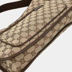 مملوكة مسبقًا Gucci Beige Canvas GG Hobo Handbag