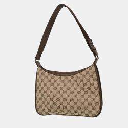 مملوكة مسبقًا Gucci Beige Canvas GG Hobo Handbag