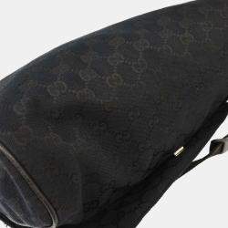 Pre Owned Gucci Black GG Shoulder Bag