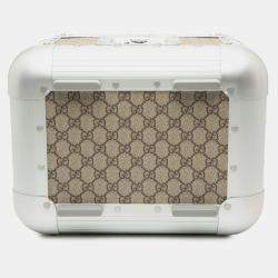 مملوكة مسبقًا Gucci Grey GG Supreme Porter Beauty Case