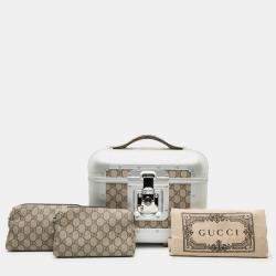 مملوكة مسبقًا Gucci Grey GG Supreme Porter Beauty Case