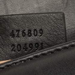 مملوكة مسبقًا حقيبة غوتشي حزام خصر مارمونت GG مرصعة لؤلؤ ميني جلد مبطنة سوداء