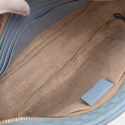 مملوكة مسبقًا حقيبة كروس بودي غوتشي ميكرو غوتشيسما أزرق فاتح