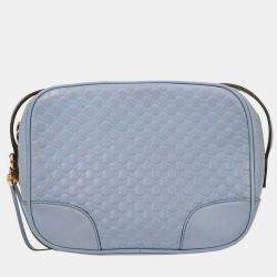 مملوكة مسبقًا حقيبة كروس بودي غوتشي ميكرو غوتشيسما أزرق فاتح
