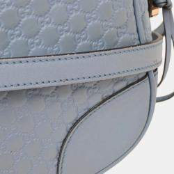 مملوكة مسبقًا حقيبة كروس بودي غوتشي ميكرو غوتشيسما أزرق فاتح