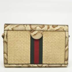 مملوكة مسبقًا حقيبة كتف غوتشي أوفيديا جلد أسود صغيرة برباط GG ويب