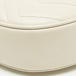 Pre Owned حقيبة هوبو جلد ماتيلاسيه "مارمونت" شعار الماركة جي جي صغيرة بودري وردي غوتشي