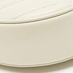 Pre Owned حقيبة هوبو جلد ماتيلاسيه "مارمونت" شعار الماركة جي جي صغيرة بودري وردي غوتشي