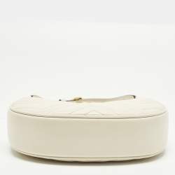 Pre Owned حقيبة هوبو جلد ماتيلاسيه "مارمونت" شعار الماركة جي جي صغيرة بودري وردي غوتشي