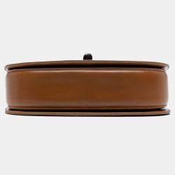 مملوكة مسبقًا Gucci Brown Calfskin Bamboo Night