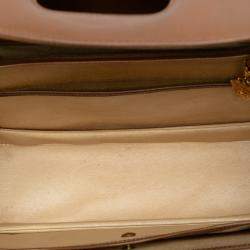 مملوكة مسبقًا Gucci Brown Calfskin Bamboo Night