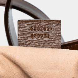 Pre Owned حقيبة كروس بودي غوتشي جاكي 1961 جي جي سوبريم بني صغير