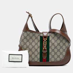 Pre Owned حقيبة كروس بودي غوتشي جاكي 1961 جي جي سوبريم بني صغير