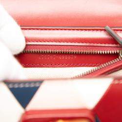 Pre Owned Gucci Red Small Calfskin Bamboo Lovelight 1947 Top Handle Bag