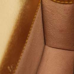 Pre Owned Gucci Crystal Dionysus Super Mini Gold Leather Shoulder Bag