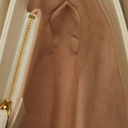 مملوكة مسبقًا Gucci Horsebit 1955 Medium White/Beige GG Supreme Canvas Flap Shoulder Bag